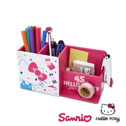 【百科良品】Hello Kitty 凱蒂貓 橫式筆筒分隔收納盒 桌上收納 文具收納