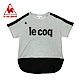 le coq sportif 法國公雞牌運動網布剪接短袖T恤 女-灰 product thumbnail 1