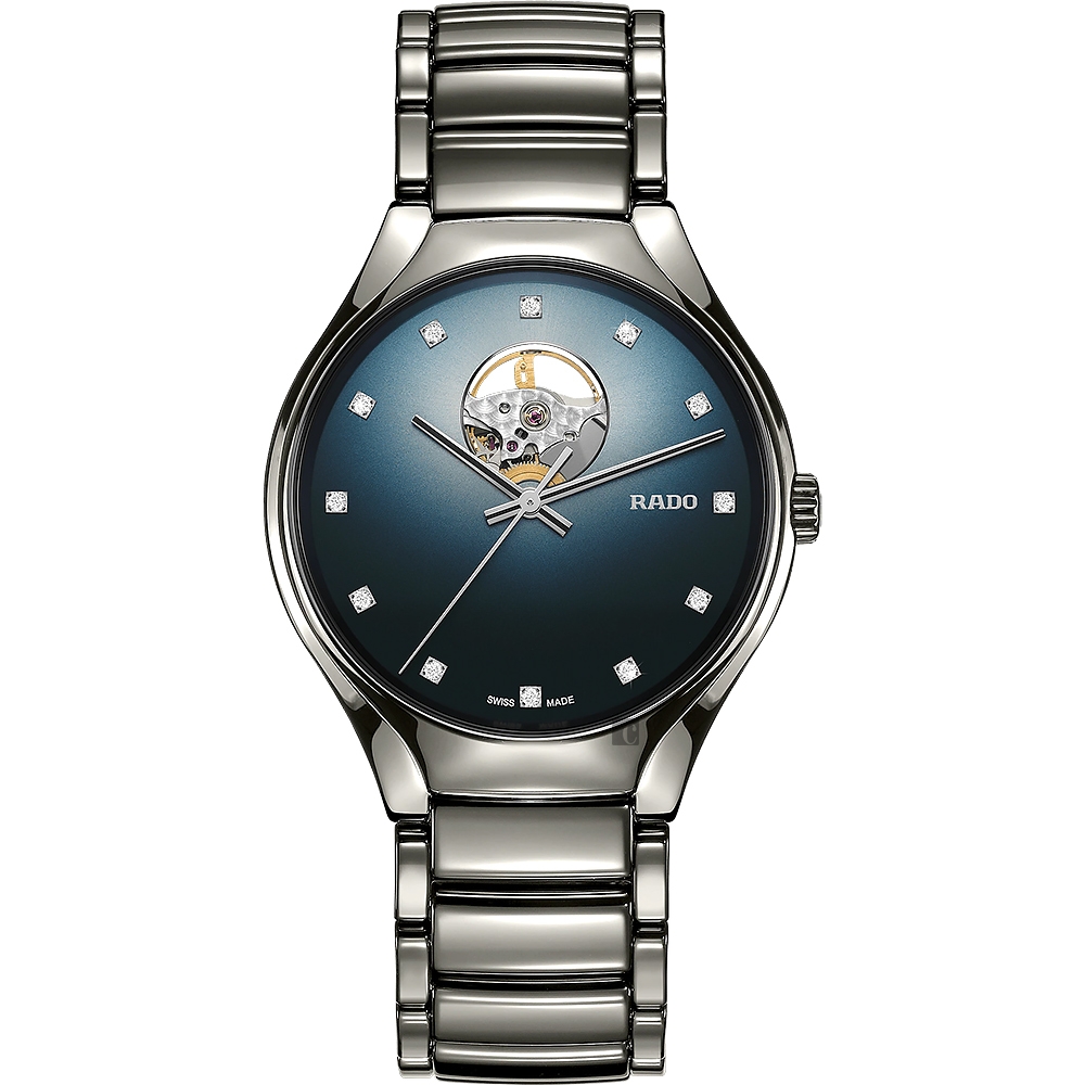 RADO 雷達 官方授權 True 真我系列 高科技陶瓷自動機械腕錶-40mm R03 R27108732