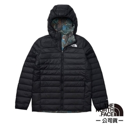 【The North Face】男 防潑水保暖兩面穿連帽羽絨外套.夾克_83OM-OXR 黑色