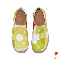 uin 西班牙原創設計 女鞋 帆布鞋 懶人鞋 菠蘿片彩繪休閒鞋W1010577