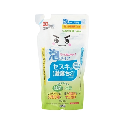 日本LEC-【激落君】倍半碳酸鈉泡沫去污噴劑補充包360ml(日本製)-7入組