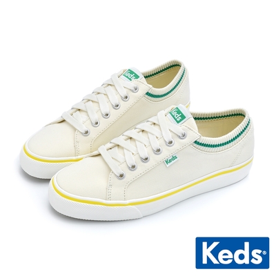 KEDS JUMP KICK 復古運動織帶休閒鞋-米白-9231W123479