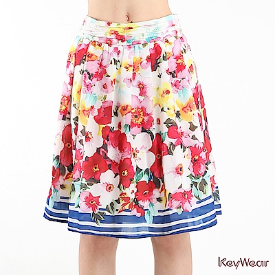 KeyWear奇威名品     漸層數位印花裙-綜合色