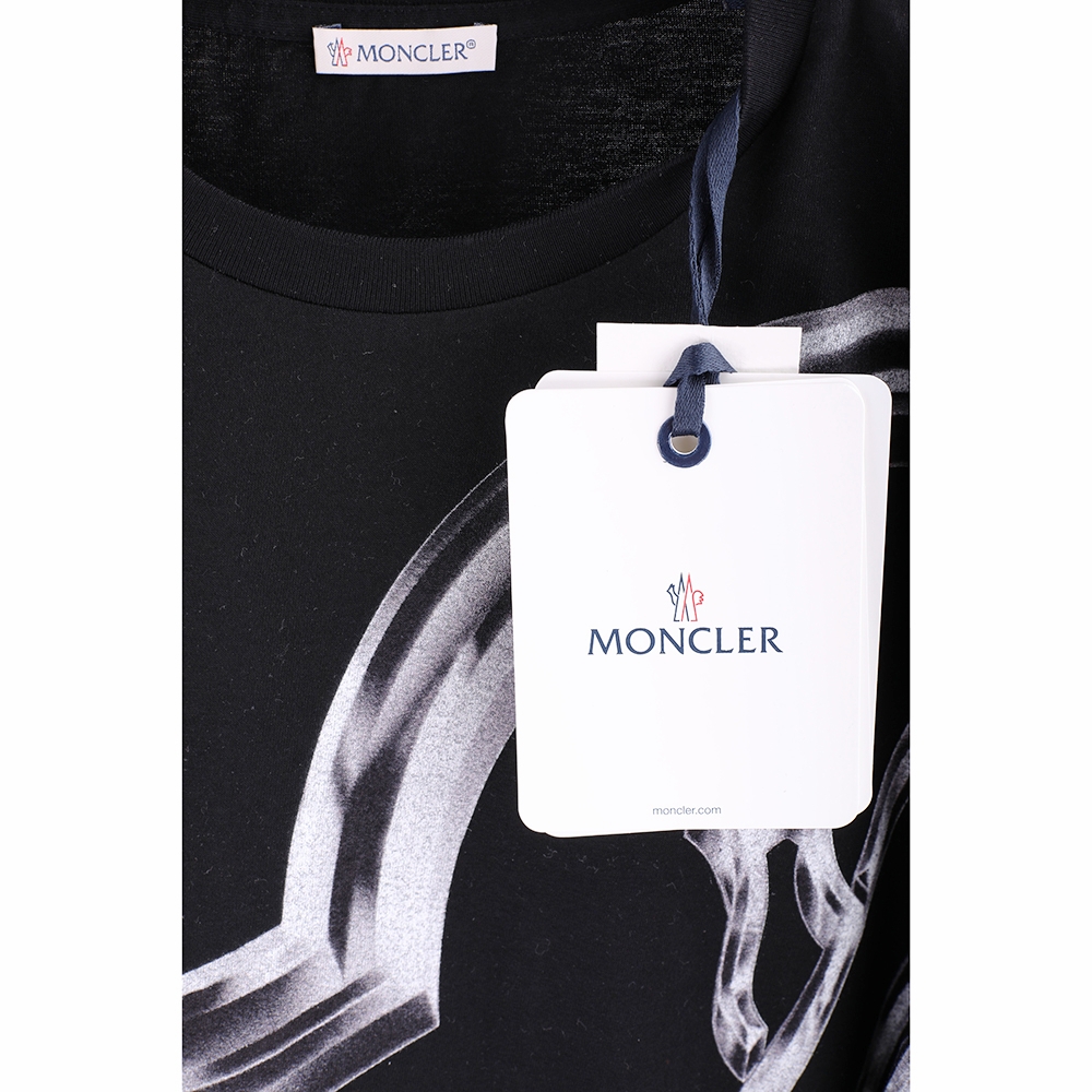 MONCLER LOGO 漸層印花黑色短袖TEE T恤| 精品服飾/鞋子| Yahoo奇摩購物中心