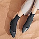 異材質拼接尖頭造型微跟高襪靴-OB大尺碼 product thumbnail 3