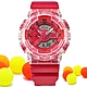 CASIO卡西歐 G-SHOCK 日本扭蛋 鮮豔色彩 透明框電子錶 GA-110GL-4A 紅色 product thumbnail 1