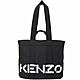 KENZO 大款 字母印花帆布雙提把手提/肩背托特包(黑色) product thumbnail 1