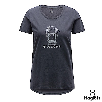 Haglofs 女 Mirth 100%有機棉TEE 石板色