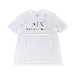 A│X Armani Exchange經典字母LOGO造型純棉短T(XS/S/M/L/白x黑字)