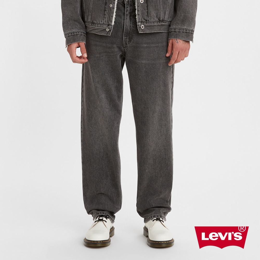 Levis Silver Tab銀標系列 男款 廓形寬直筒牛仔褲 / 精工灰黑石洗