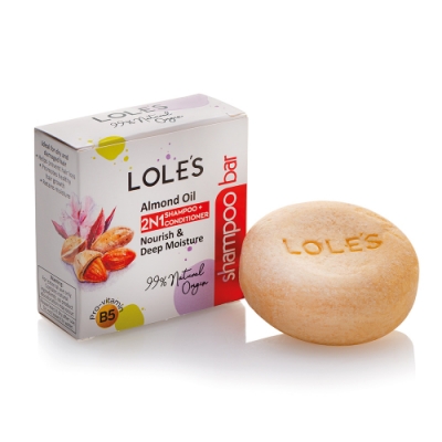 LOLE S 專業頂級杏仁油2合1洗髮潤髮餅 100g