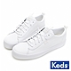 Keds KICKBACK 舒適免綁帶皮革休閒鞋 - 白 product thumbnail 1