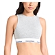 Calvin Klein High Neck Unlined Bralette 新款棉質露背背心 無墊運動內衣/CK內衣-灰色 product thumbnail 1