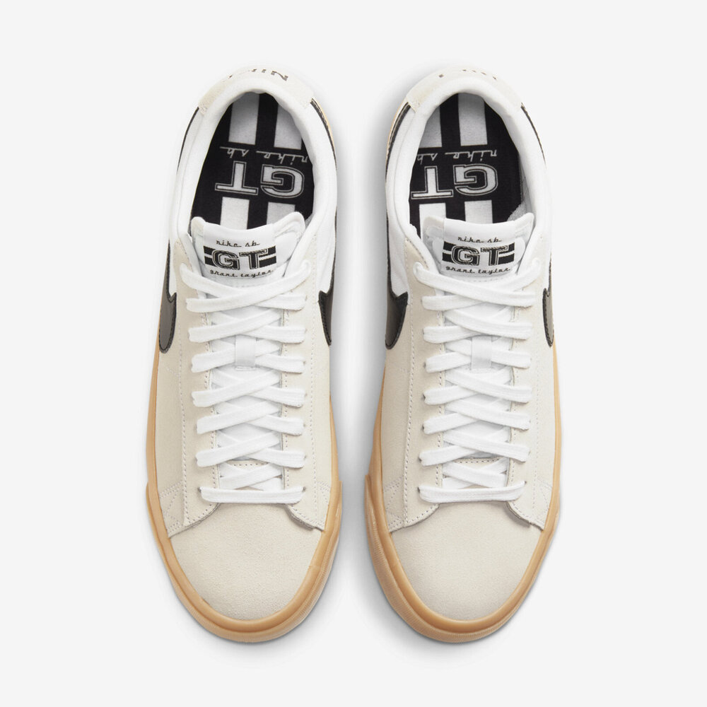 Nike SB Zoom Blazer Low Pro GT [DC7695-100] 男滑板鞋休閒麂皮杏灰黑