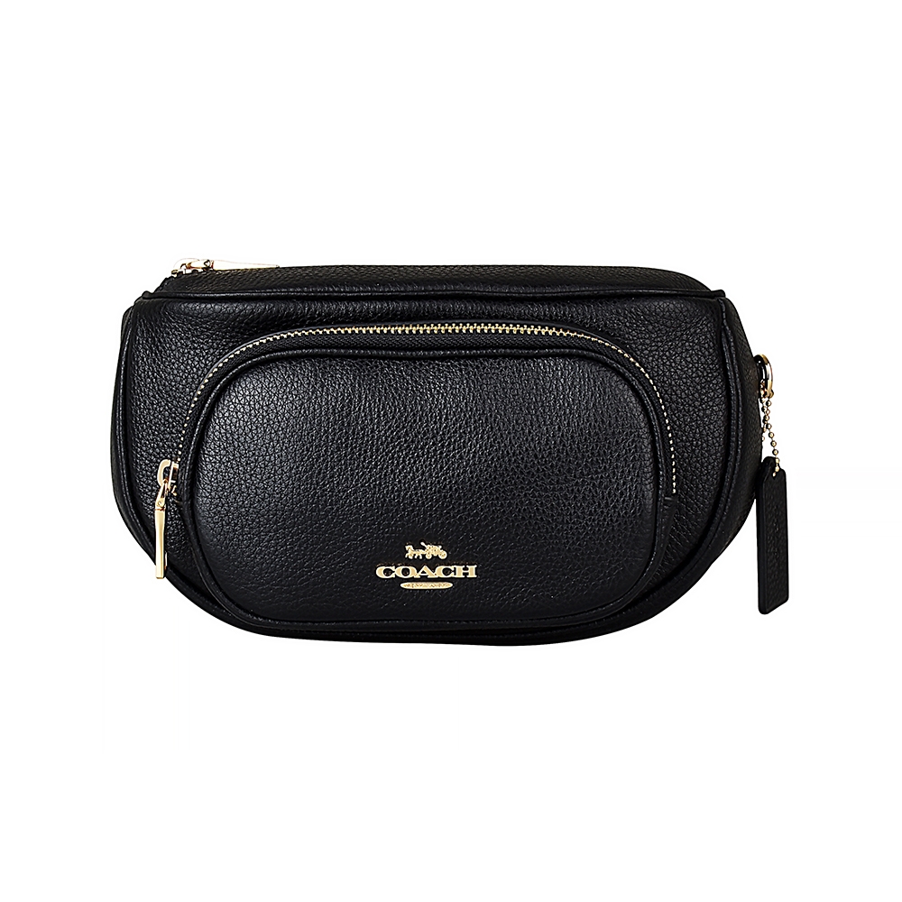 coach court belt bag black