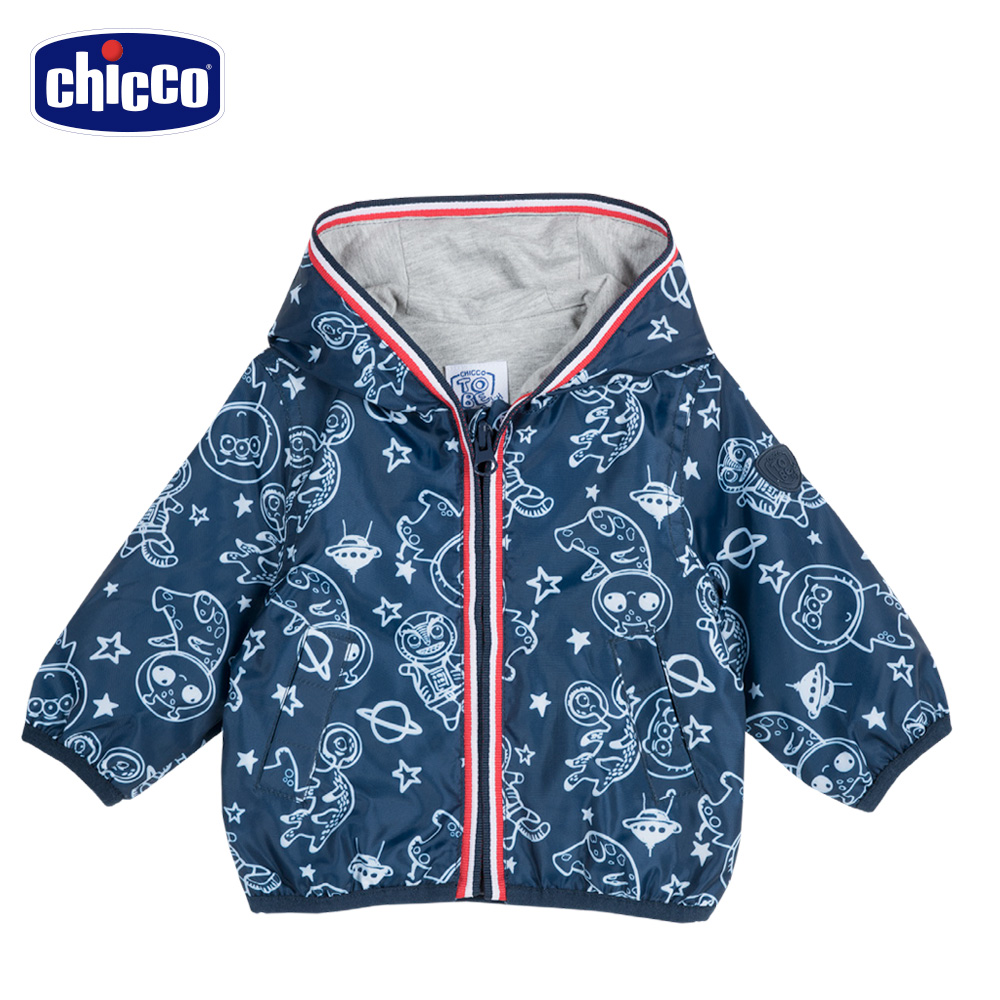 chicco-To Be Baby- 防風連帽外套-青色