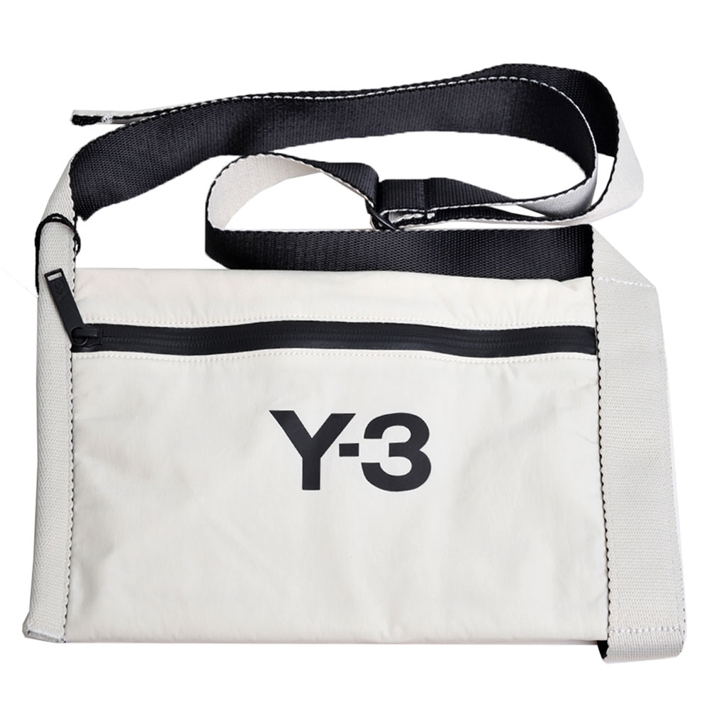 Y-3 CH3 SACOCHE 品牌字母Logo山本耀司斜背機能包(米色)