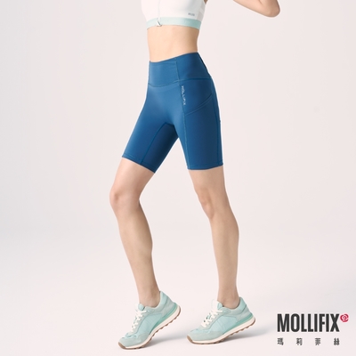 Mollifix 瑪莉菲絲 AIRY FAST 抗菌跑步輕速五分褲(深藍)、瑜珈服、Legging