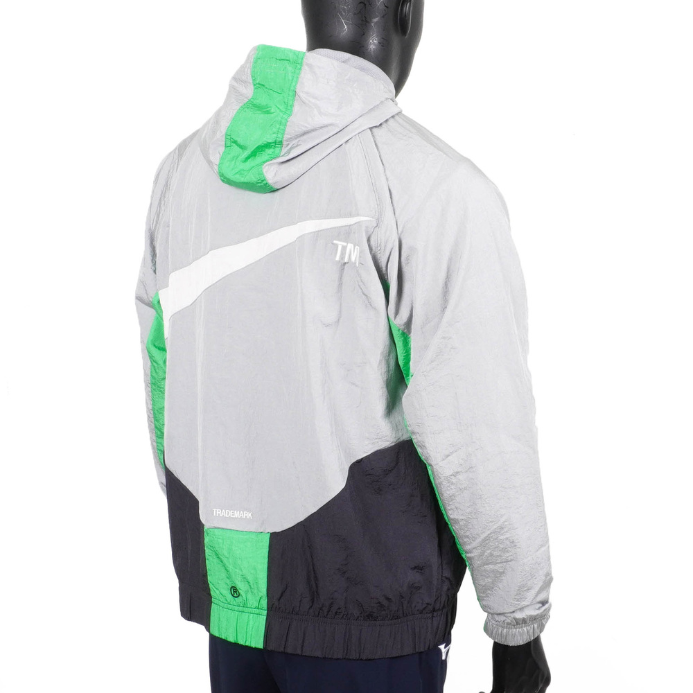 Nike AS M NSW SWOOSH WVN LND JKT [DD5968-077] 男連帽外套風衣灰綠