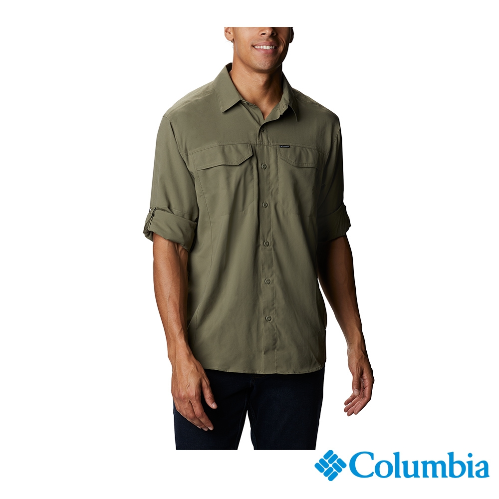 Columbia 哥倫比亞 男款- UPF40快排長袖襯衫-軍綠  UAE15680AG product image 1