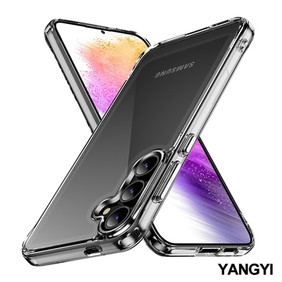 YANGYI揚邑 Samsung Galaxy S24 / S24+ / S24 Ultra 軟硬雙料抗衝擊太空殼四角防摔電鍍按鍵掛繩孔手機殼