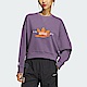 Adidas MC Crew N [IN1053] 女 長袖 上衣 亞洲版 運動 休閒 棉質 舒適 保暖 三葉草 紫 product thumbnail 1