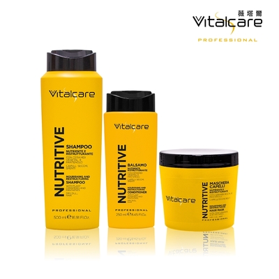 【Vitalcare 薇塔爾】植本維他命B5滋養系列洗髮潤髮護髮三件組－洗髮乳500ml+潤髮乳250ml+護髮膜500ml