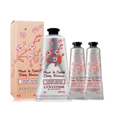 L OCCITANE 歐舒丹 櫻花護手霜(75ml+30MLX2)