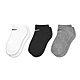 Nike 襪子 Cushioned 童襪 黑 白 灰 三入 踝襪 船型襪 小勾 小朋友 大童 NY2133018PS-001 product thumbnail 1