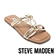 (夏日休閒推薦鞋)【線上獨家款!】STEVE MADDEN-TRANSITION 扭結雙帶平底涼拖鞋-金色 product thumbnail 1