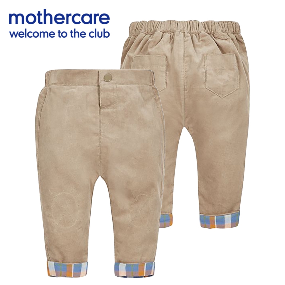 mothercare 專櫃童裝 咖啡鋪棉條絨褲/長褲 (3-6個月)