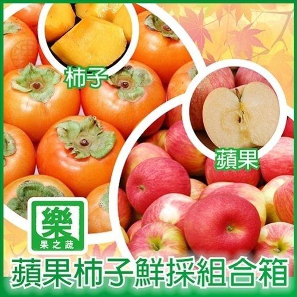【天天果園】水果雙拼組合-南非富士蘋果+摩天嶺高山7A甜柿