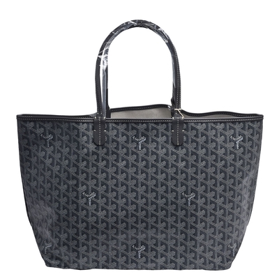 GOYARD 經典St. Louis GM系列印花LOGO帆布肩背托特包(大-灰色)