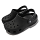 Crocs 洞洞鞋 Classic Clog K 黑 全黑 中童鞋 小朋友 4-7歲 親子鞋 素色 幼稚園  206991001 product thumbnail 1