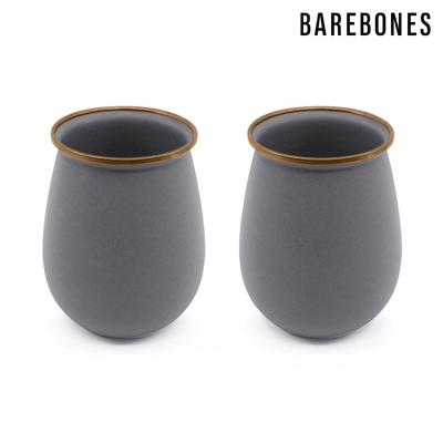 【Barebones】CKW-386 琺瑯不倒翁杯組 Enamel Tumbler Set / 石灰 (兩入一組)