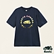 Roots男裝-城市旅者系列 漸層環形海狸LOGO有機棉短袖T恤-藍色 product thumbnail 1