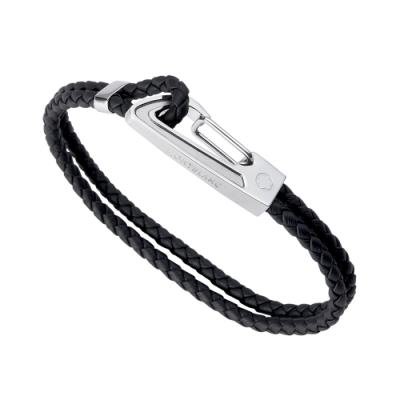 MONTBLANC 萬寶龍真皮男士手環