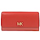 MICHAEL KORS MONTGOMERY 金屬MK字撞色釦式長夾(柚/紅) product thumbnail 1