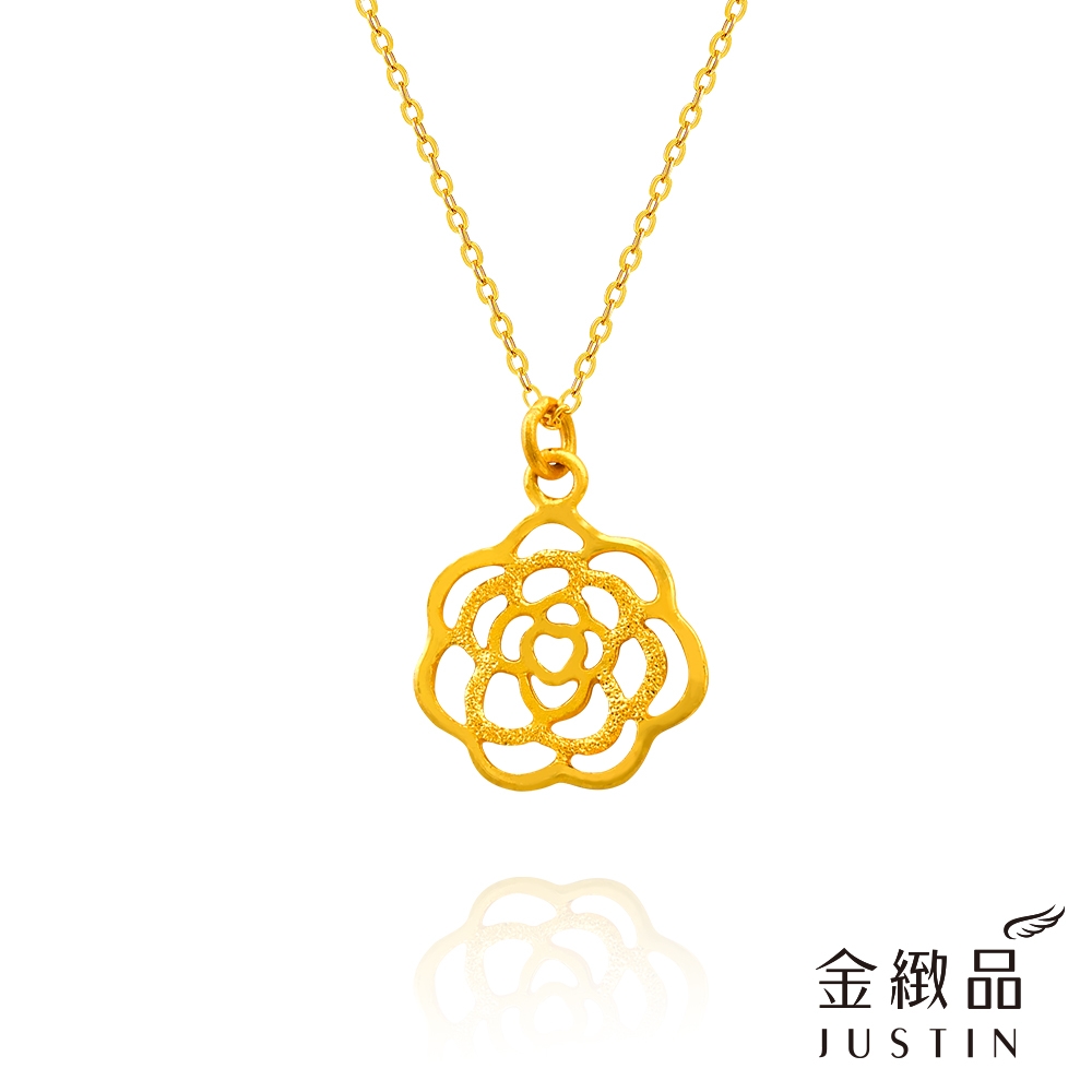 金緻品 黃金項鍊 山茶花 1.19錢