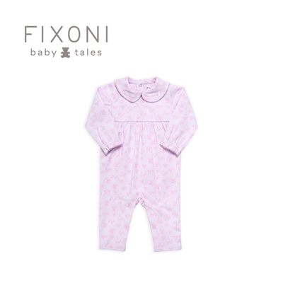 【Brands4Kids】小花數數-長袖連身兔裝-紫_FIXONI系列(4種尺寸可選)