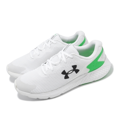 Under Armour 慢跑鞋 Charged Rogue 3 Reflect 男鞋 白 綠 透氣 回彈 路跑 訓練 運動鞋 UA 3025525101