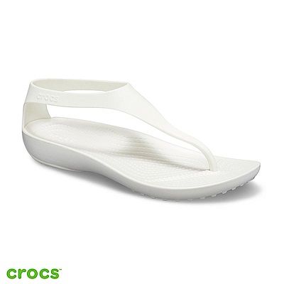 Crocs 卡駱馳 (女鞋) 瑟琳娜女士素面人字涼鞋 205468-12U