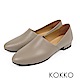 KOKKO -舒適軟底羊皮方頭平底鞋-毛線灰 product thumbnail 1