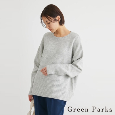 Green Parks 混色羅紋長版針織上衣