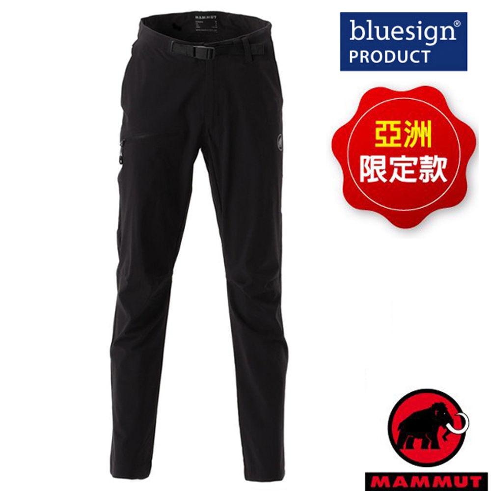 長毛象 男新款 AEGILITY Slim Pants AF 機能彈性透氣快乾健行褲(附腰帶).登山褲_黑