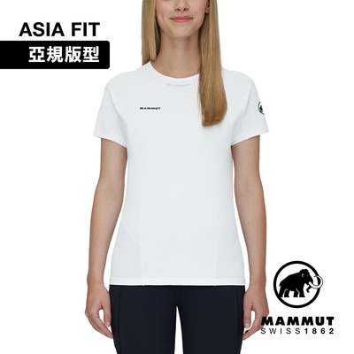 【Mammut長毛象】Aenergy FL T-Shirt AF W 抗菌短袖排汗衣 白色 女款 #1017-04990