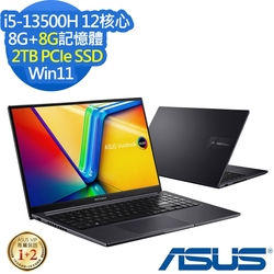 ASUS X1505VA 15.6吋效能筆電 (i5-13500H/8G+8G/2TB PCIe SSD/Vivobook 15 OLED/搖滾黑/特仕版)