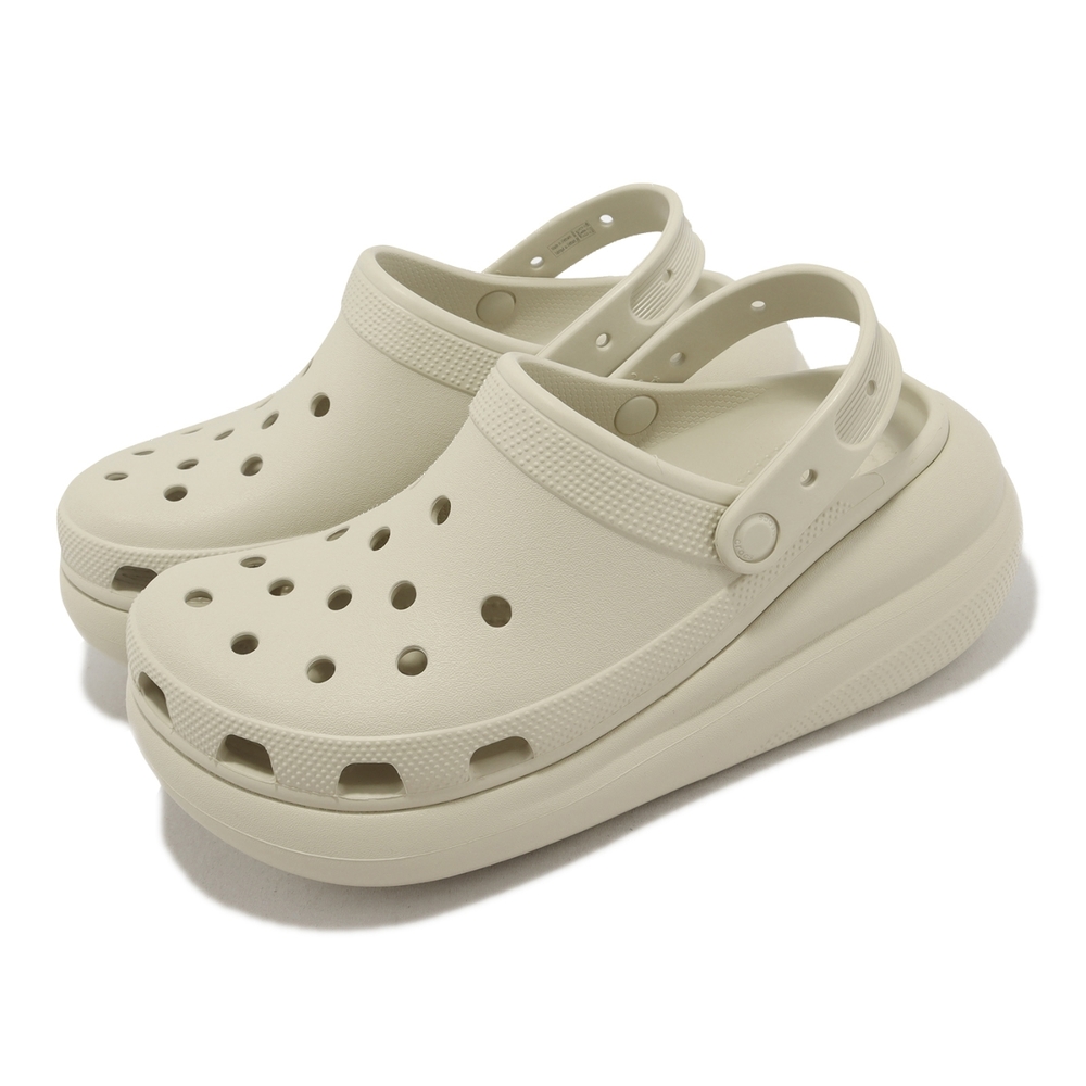 Crocs 洞洞鞋 Classic Crush Clog 超厚底 男鞋 女鞋 奶茶 經典泡芙 卡駱馳 2075212Y2