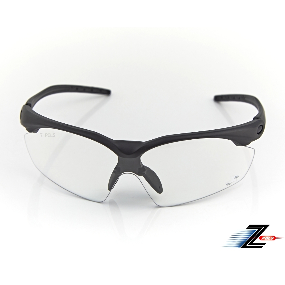 【Z-POLS】太空纖維TR彈性輕量材質 PC防爆+防霧+抗UV400防風防塵護眼眼鏡！